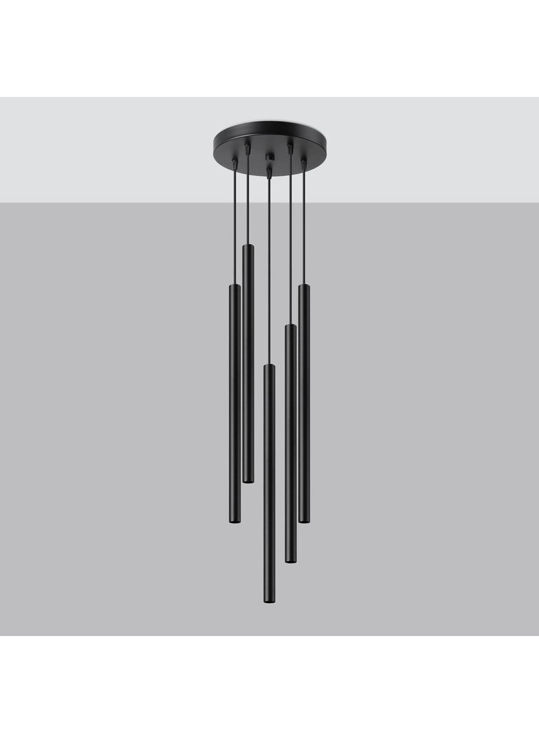 Sollux Lampa wisząca PASTELO 5P czarna SL.1176