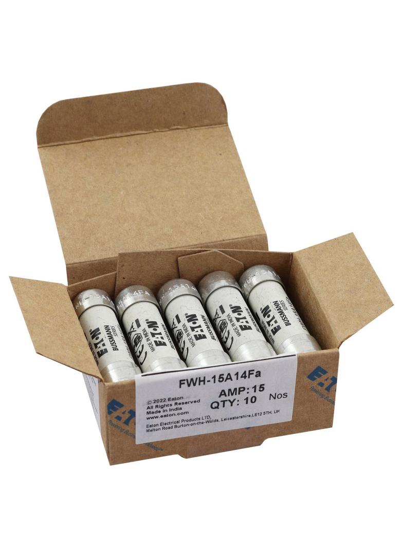15A 500V AC UL 14x51mm FERRULE FUSE Wkładka szybka 15A AC 500V 14x51 mm aR UL FWH-15A14F EATON