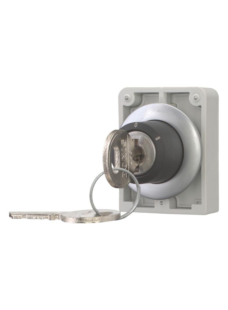 M30C-FWRS3-RS-A1 Przełącznik kluczykowy 30mm 3 położeniowy bez samopowrotu zamek Ronis kluczyk wyj.