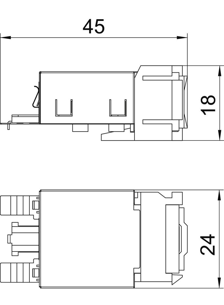 ASM C5 G / S, MODUŁ PRZYŁ.KAT.5E EKRANOWANY SNAP-IN
