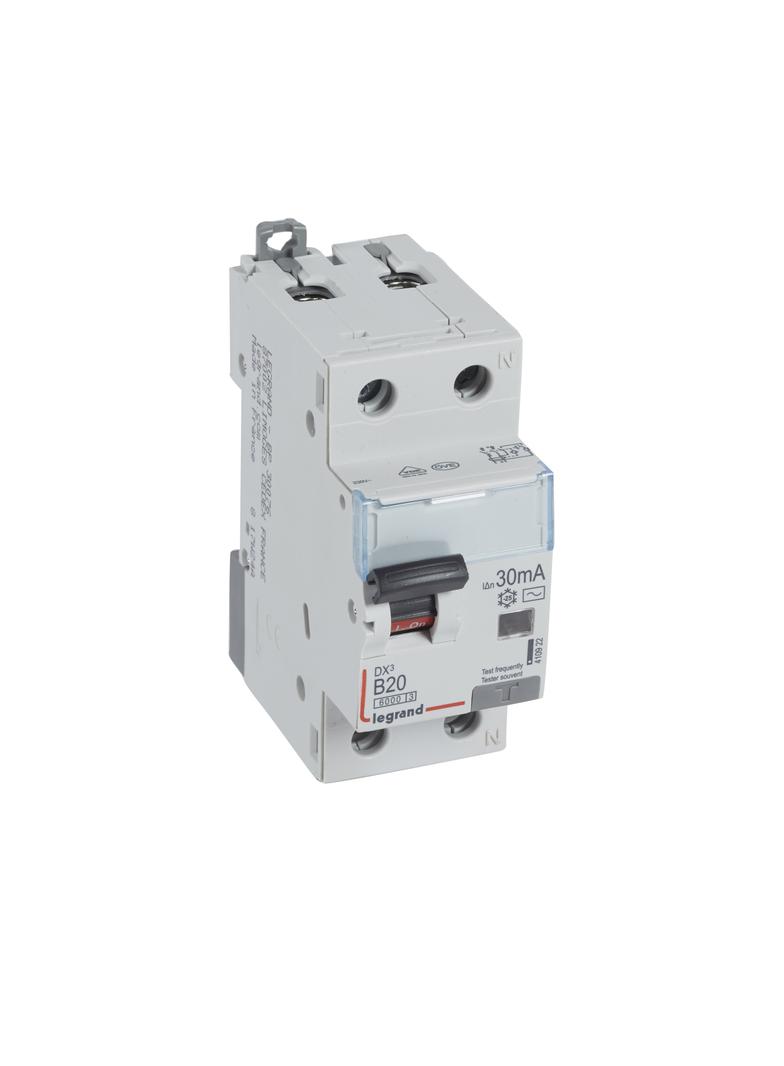 Wyłącznik Różnicowo-Nadprądowy B20A 2P DX3 410922 LEGRAND