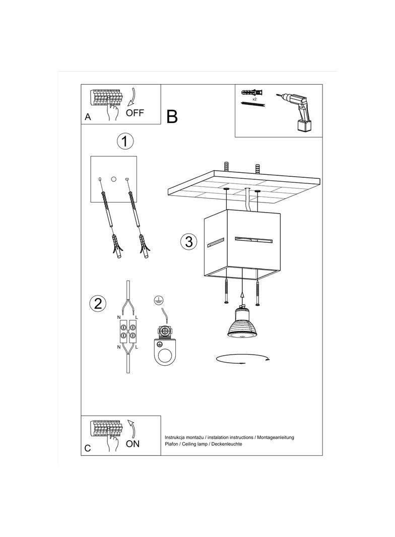 Sollux Plafon LOBO czarny SL.0207