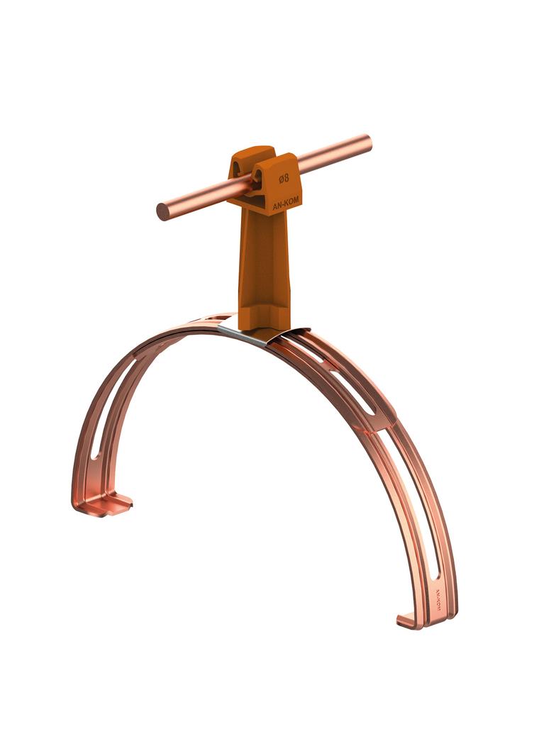 AN-14P/CU/-N Uchwyt gąsior.rozsuw.Z-zatrz. H=7cm /CU/ brązowy