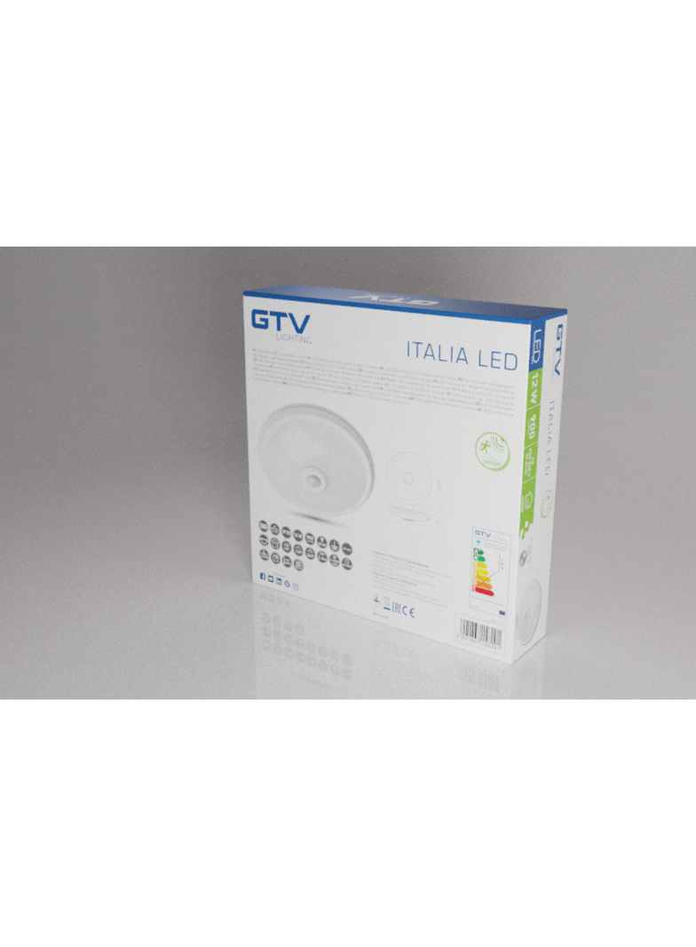 PLAFONIERA ITALIA LED Z CZUJNIKIEM RUCHU, 12 W, 900lm, IP20,  AC220-240V, 50/60Hz, KĄT ŚWIECENIA 360