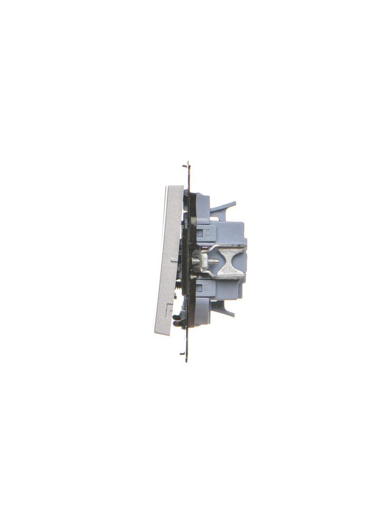 Simon 55 Przycisk zwierny potrójny szybkozłączka Aluminium mat TP31.01/143 KONTAKT