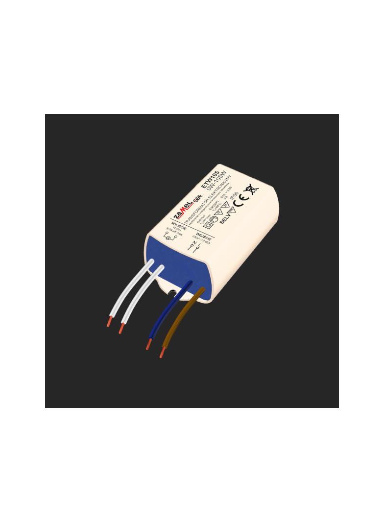 Transformator elektroniczny 230/11,5V 0-105W TYP: ETZ105