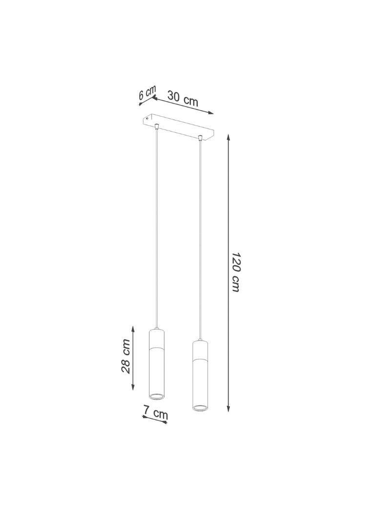 Sollux Lampa wisząca ZANE 2 szara SL.0966