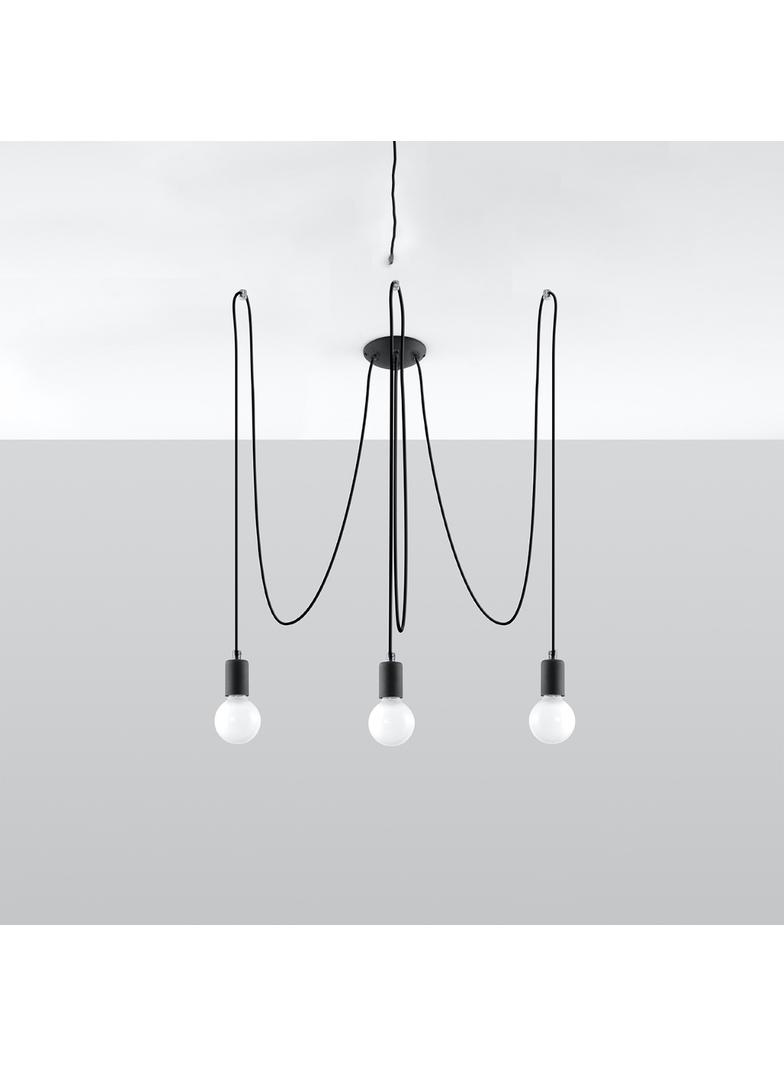 Sollux Żyrandol EDISON 3 czarny SL.0370