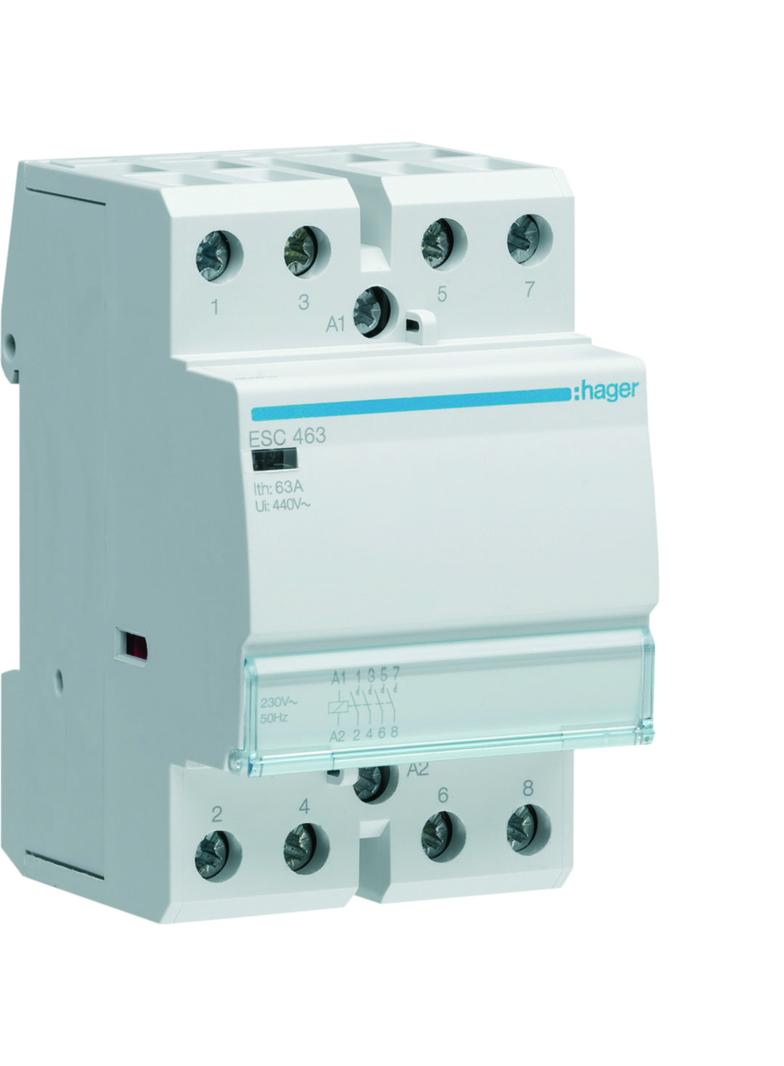Stycznik modułowy 230V AC 4Z 63A AC-7A B ESC463 HAGER