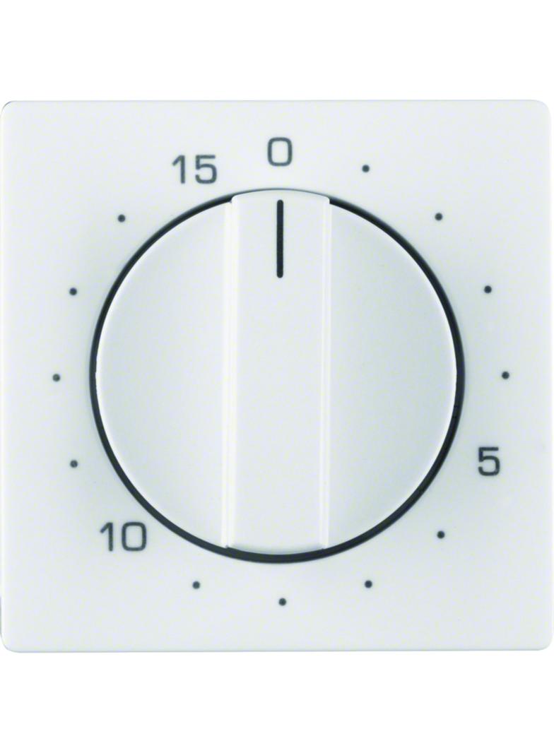 BERKER Q.1/Q.3 Płytka czołowa z pokrętłem regulacyjnym do łącznika czas 0-15 min biały 16326089 HAGE