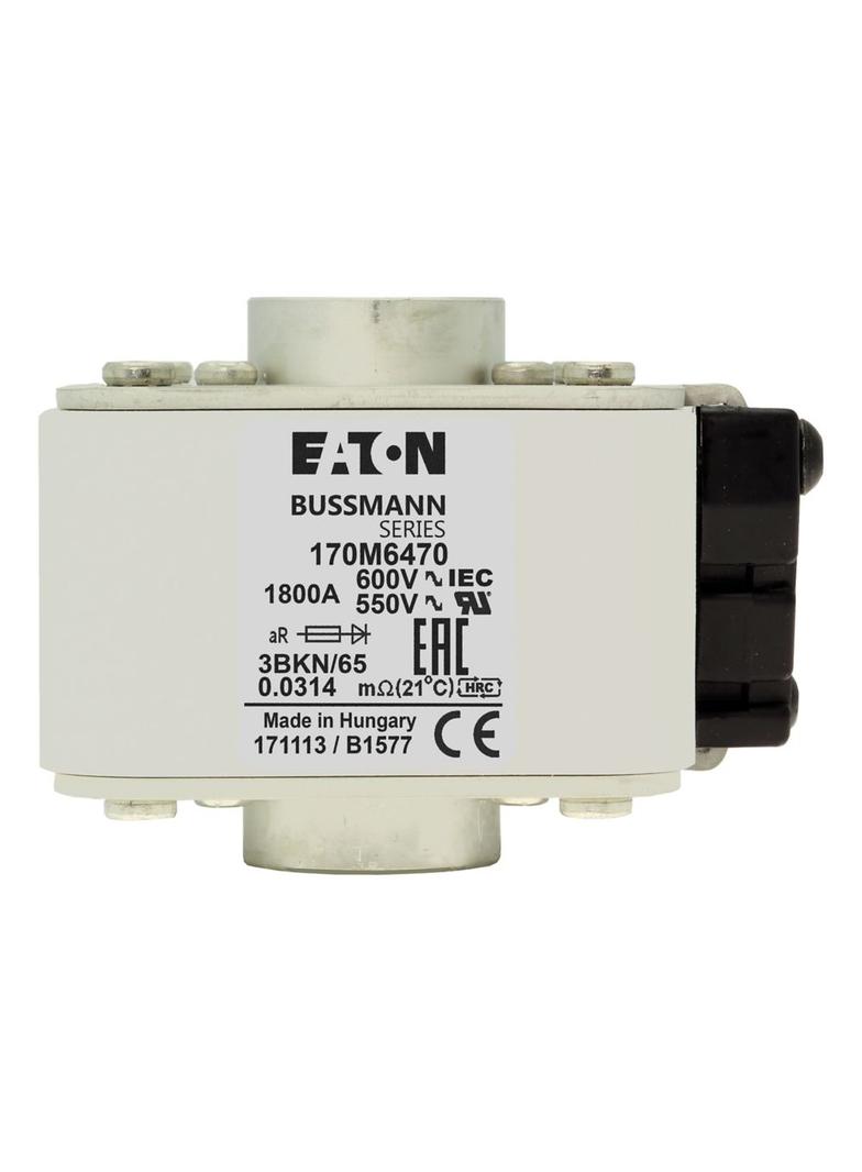 FUSE 1800A 600V 3BKN/65 AR UR Wkładka szybka 1800A AC 600V rozmiar 3 aR IEC UL 170M6470 EATON