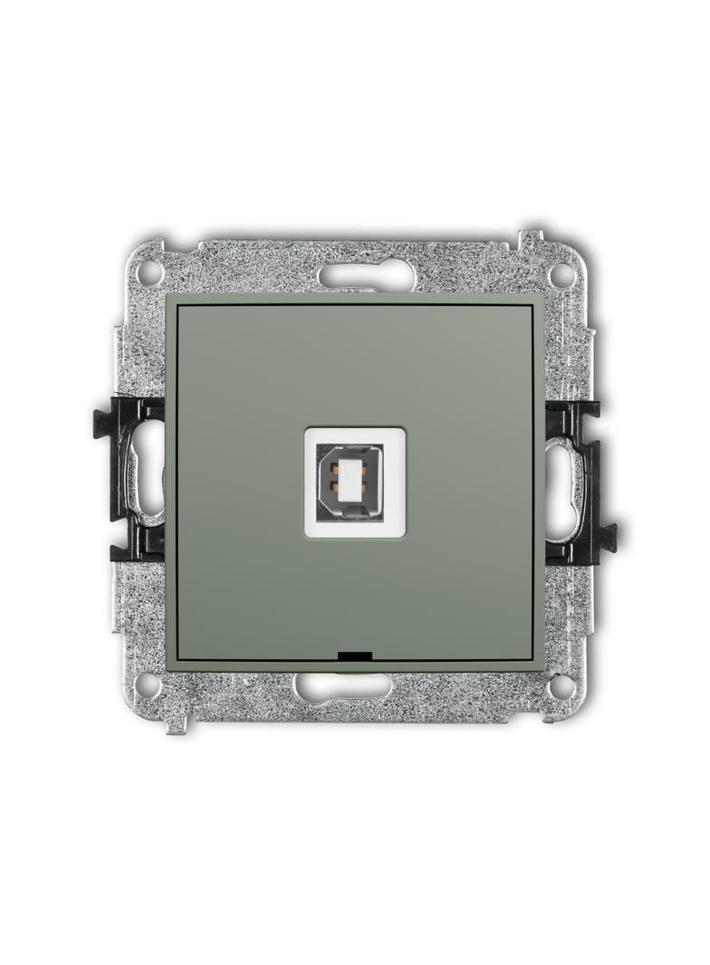 ICON Gniazdo pojedyncze USB typ A-B 2.0 szałwiowy 61IGUSBBO-3 KARLIK