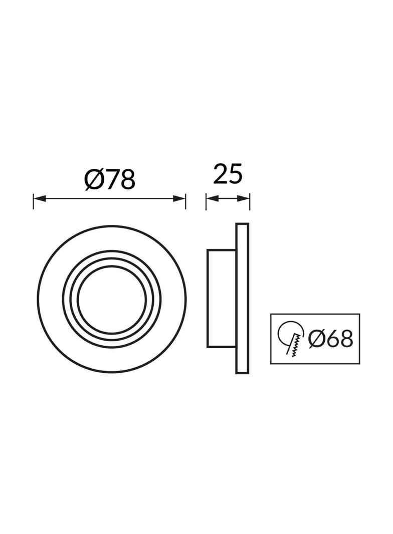 Sufitowa oprawa punktowa PLUTO C WHITE/CHROME