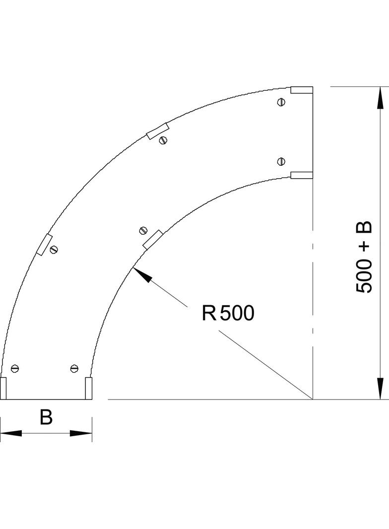 POKRYWA ŁUKU 90 110+160X600 GA
