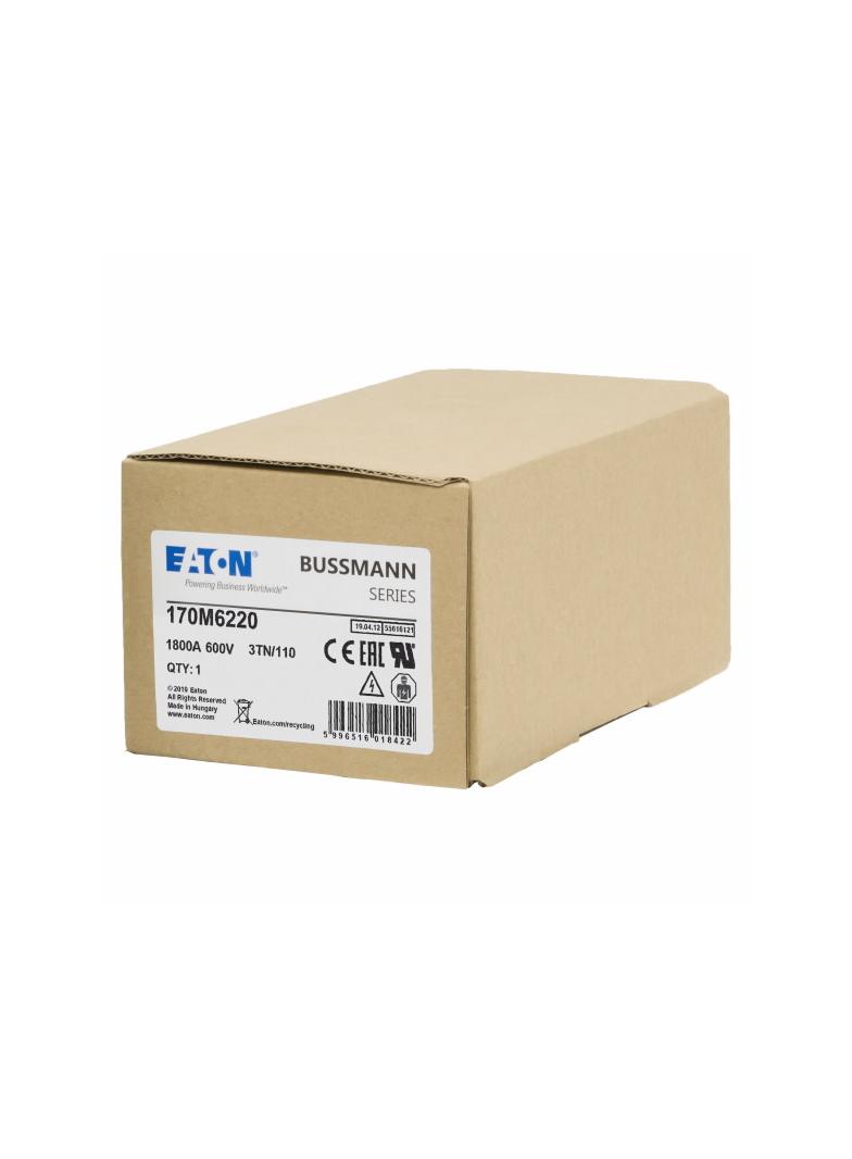 1800A 600V 3TN/110 aR INDICATOR FUSE Wkładka szybka 1800A AC 600V DIN 3 76x90x139 mm aR, 170M6220 EA