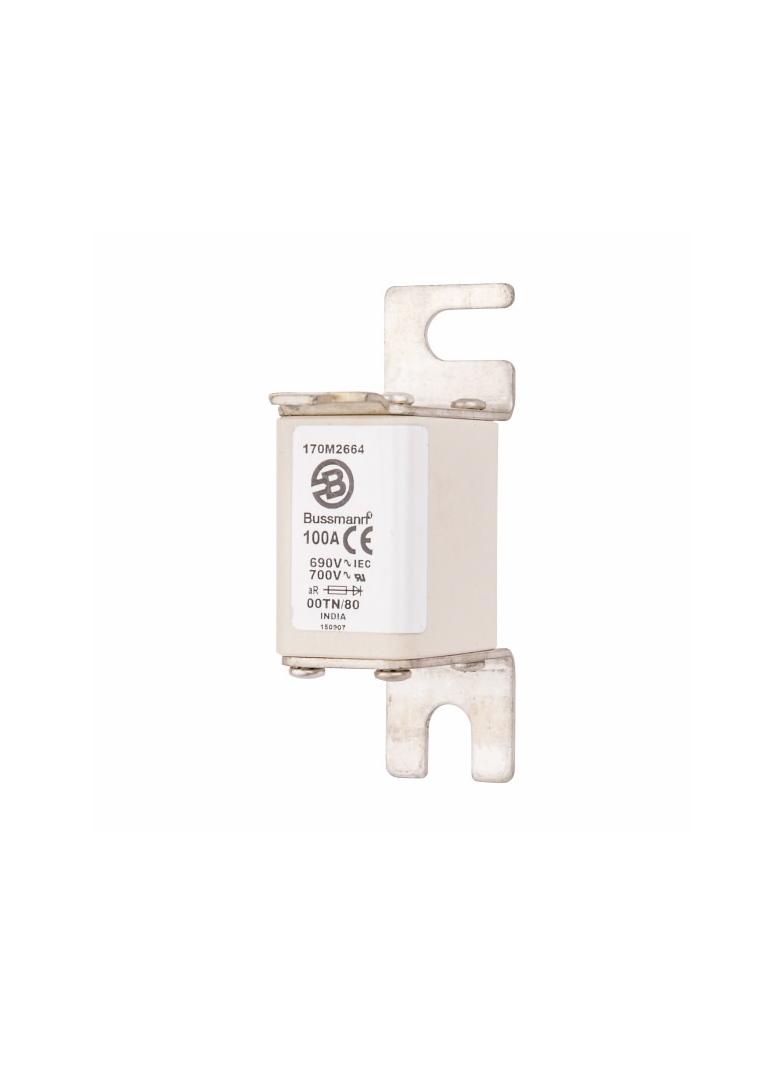 100A 690V aR 00TN/80 TYPE T IND. FUSE Wkładka szybka 100A AC 690V DIN 00 aR DIN IEC nieizol 170M2664