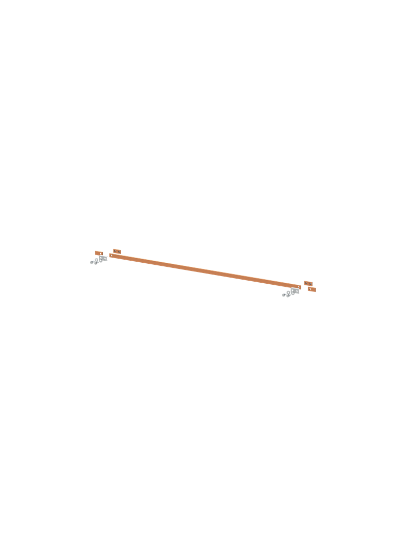 ZX2328 Szyna miedziana 20x5mm szerokość 5PW 1250mm V1, A2 (do samodzielnego montażu)