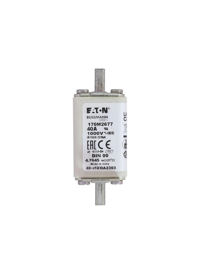 40A 1000V aR DIN 00 TYPE T FUSE Wkładka szybka 40A AC 1000V DIN 00 aR DIN IEC nieizolowane 170M2677