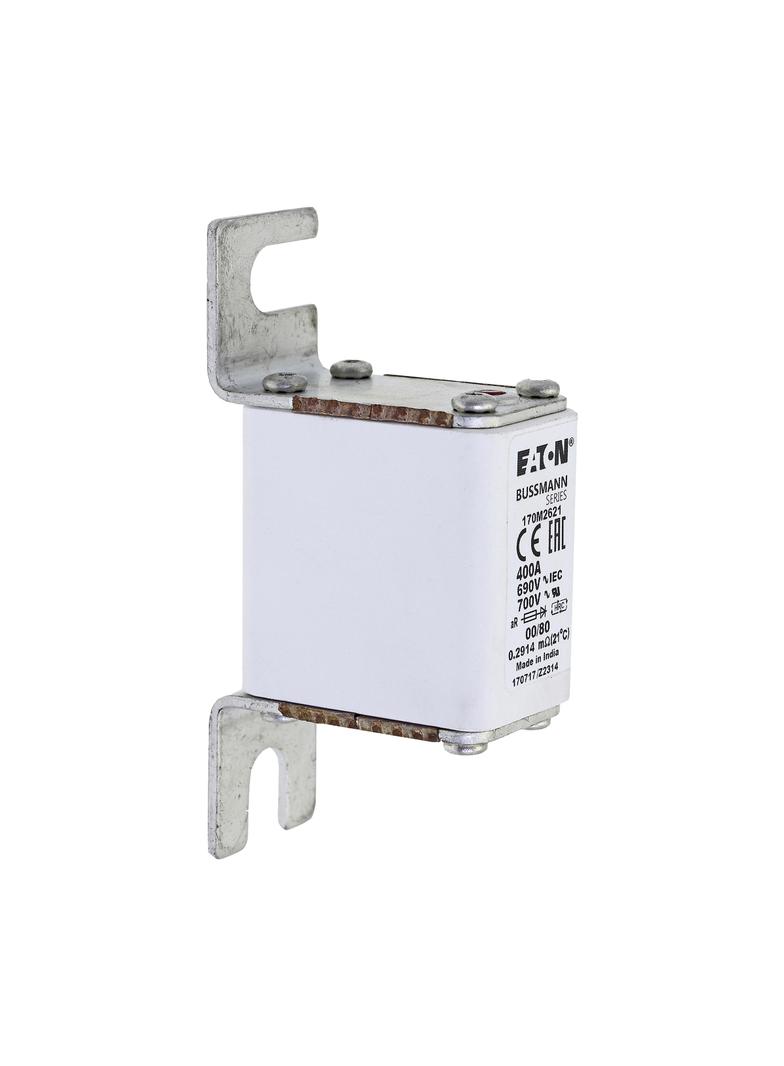 400A 690V aR 00/80 SQ. BODY IND. FUSE Wkładka szybka 400A AC 690V DIN 00 30x51x100 mm aR, 170M2621 E