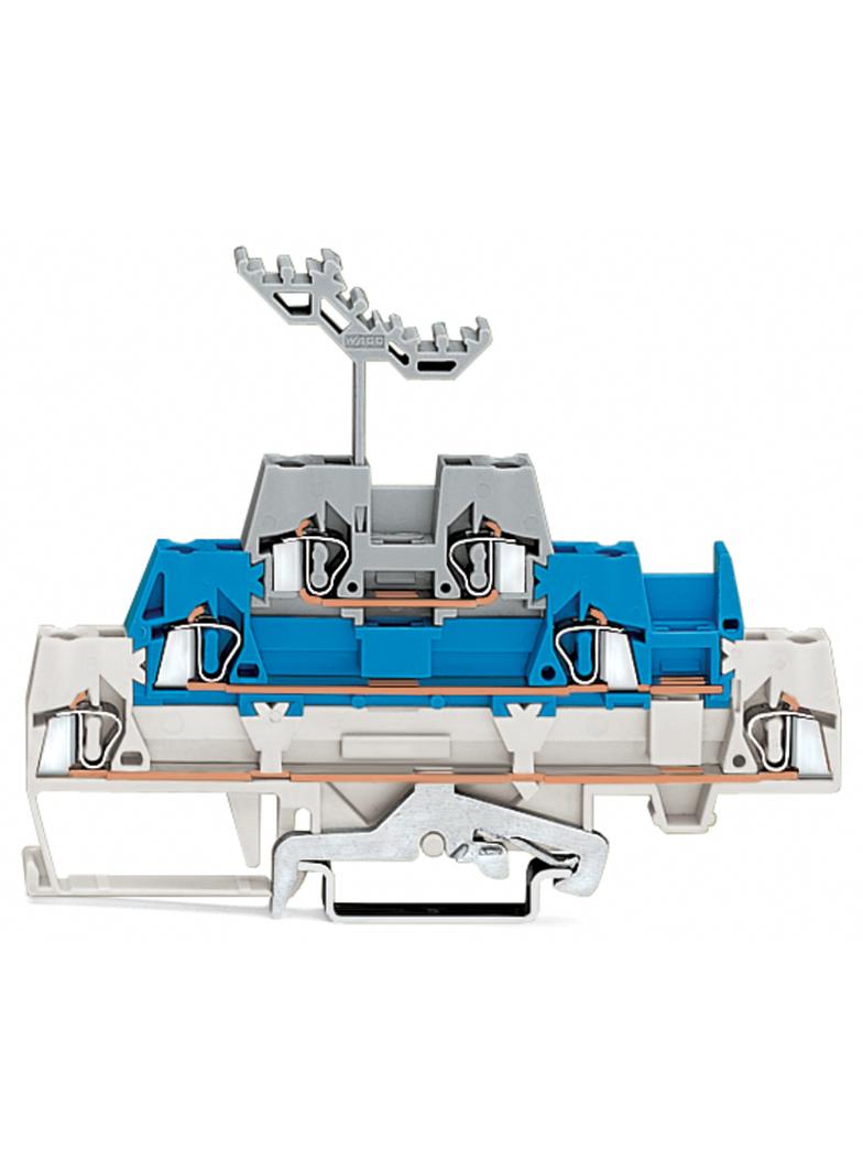 złączka trzypiętrowa ekr./L/L 2,5mm2 biała/niebieska/szara