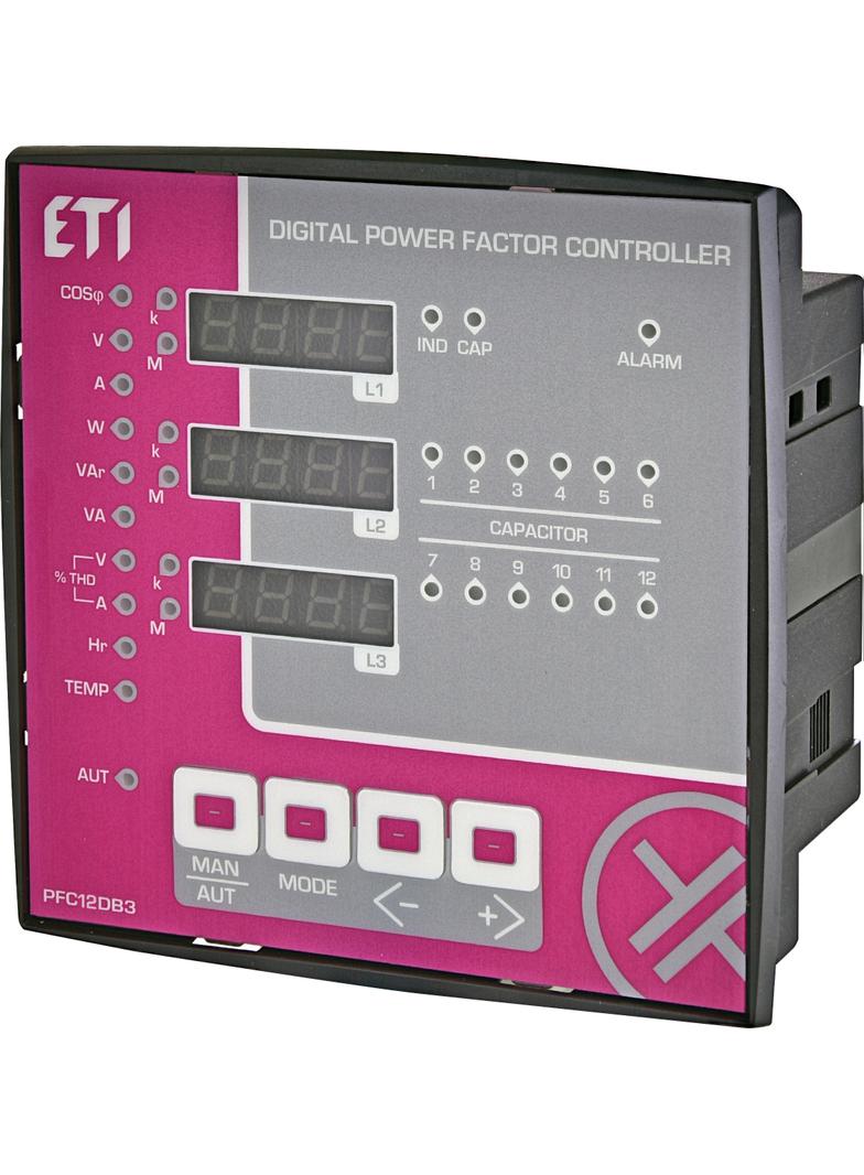 PFC 12 DB3 - Regulator współczynnika mocy 12 stopniowy 004656576 ETI