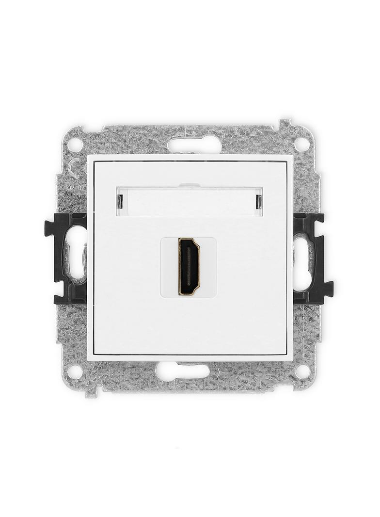 MINI Gniazdo pojedyncze HDMI 2.0, 4K biały MHDMI-3 KARLIK