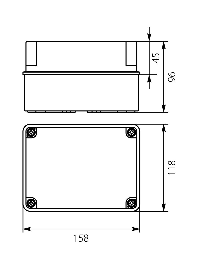 OH-2B.3 obudowa hermetyczna IP65 158x118x96 mm 29.27 OPATÓWEK
