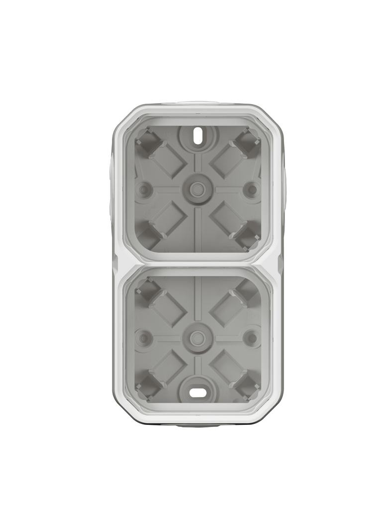 NOWE PLEXO - PUSZKA NATYNKOWA PODWÓJNA Z PRZEPUSTEM MEMBRANOWYM BIAŁA