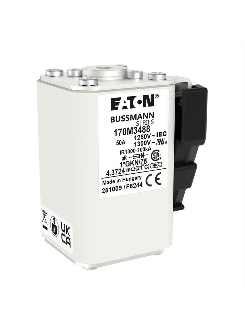 FUSE 50A 1250V 1*GKN/75 AR CU Wkładka szybka 50A AC 1250V rozmiar 1 45x59x81 mm aR, 170M3488 EATON