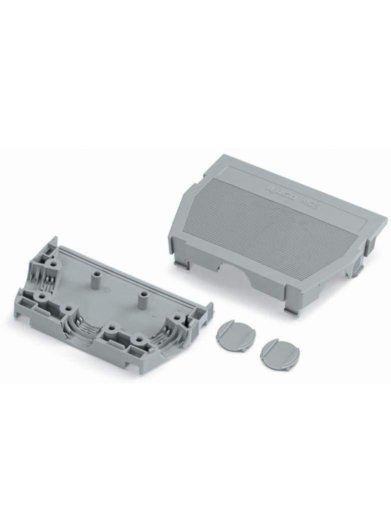 obudowa zabezpieczająca przewody 9-bieg. szara raster 5 mm