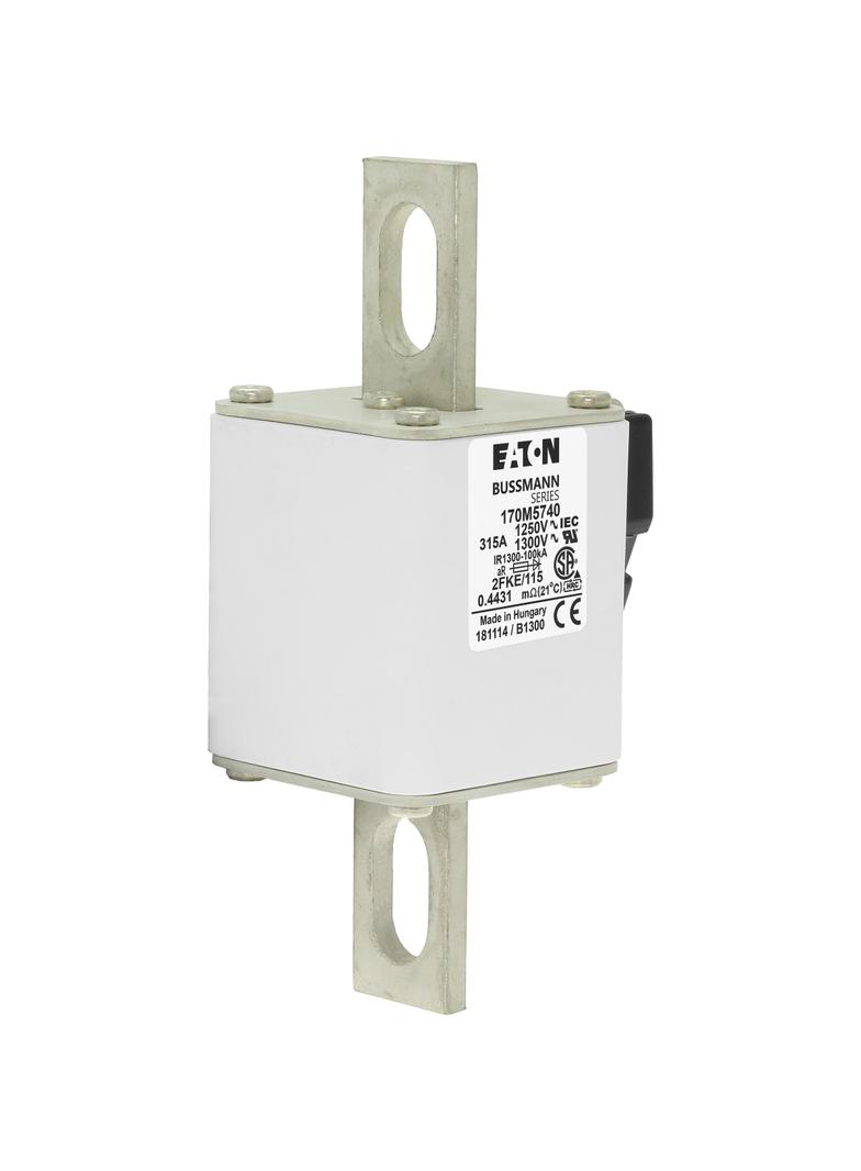 FUSE 315A 1250V 2FKE/115 AR CU Wkładka szybka 315A AC 1250V rozmiar 2 61x77x160 mm aR IEC, 170M5740