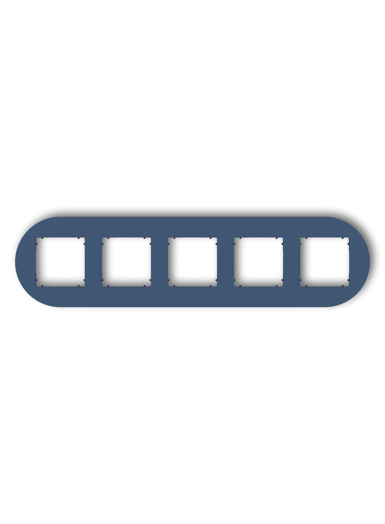 MINI Ramka uniwersalna pięciokrotna okrągła z tworzywa navy blue