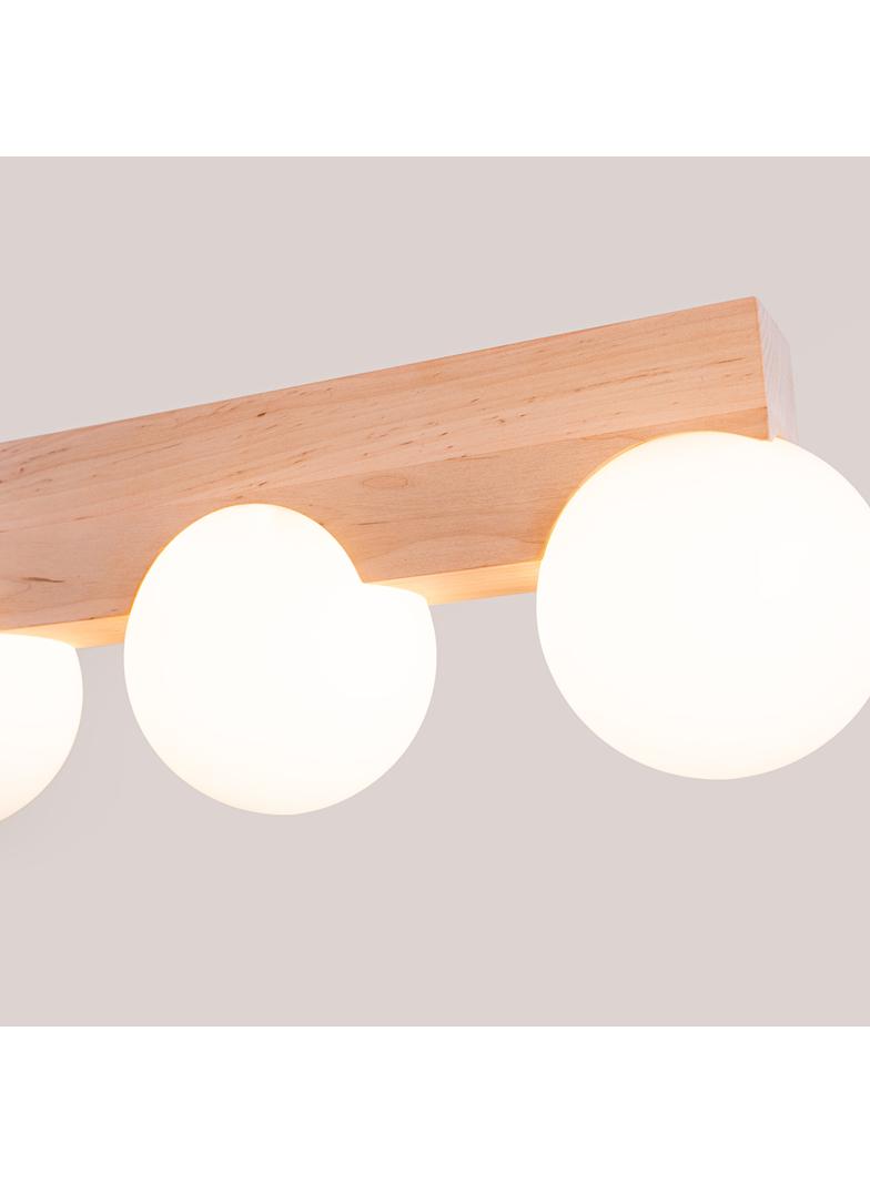 Sollux Plafon BULBO 4 naturalne drewno