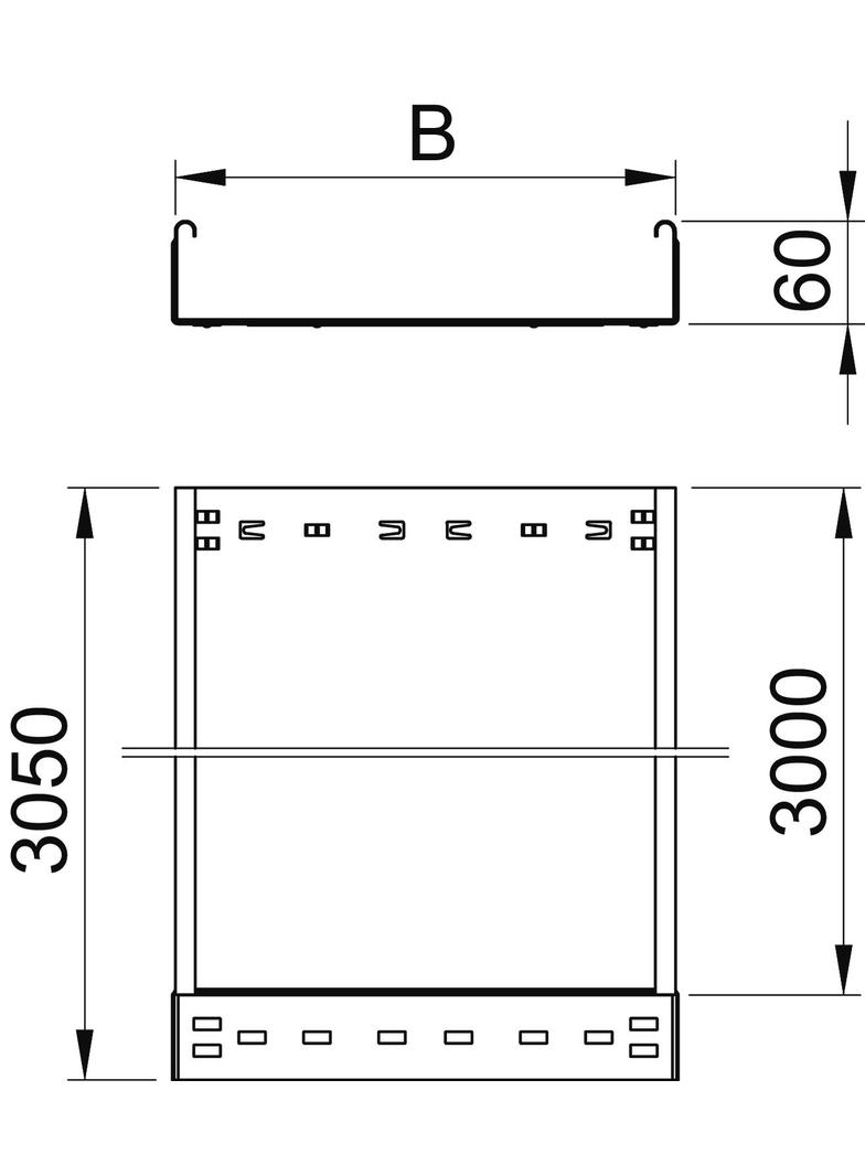 SKSMU 610 VA4301, Koryto kablowe SKSMU