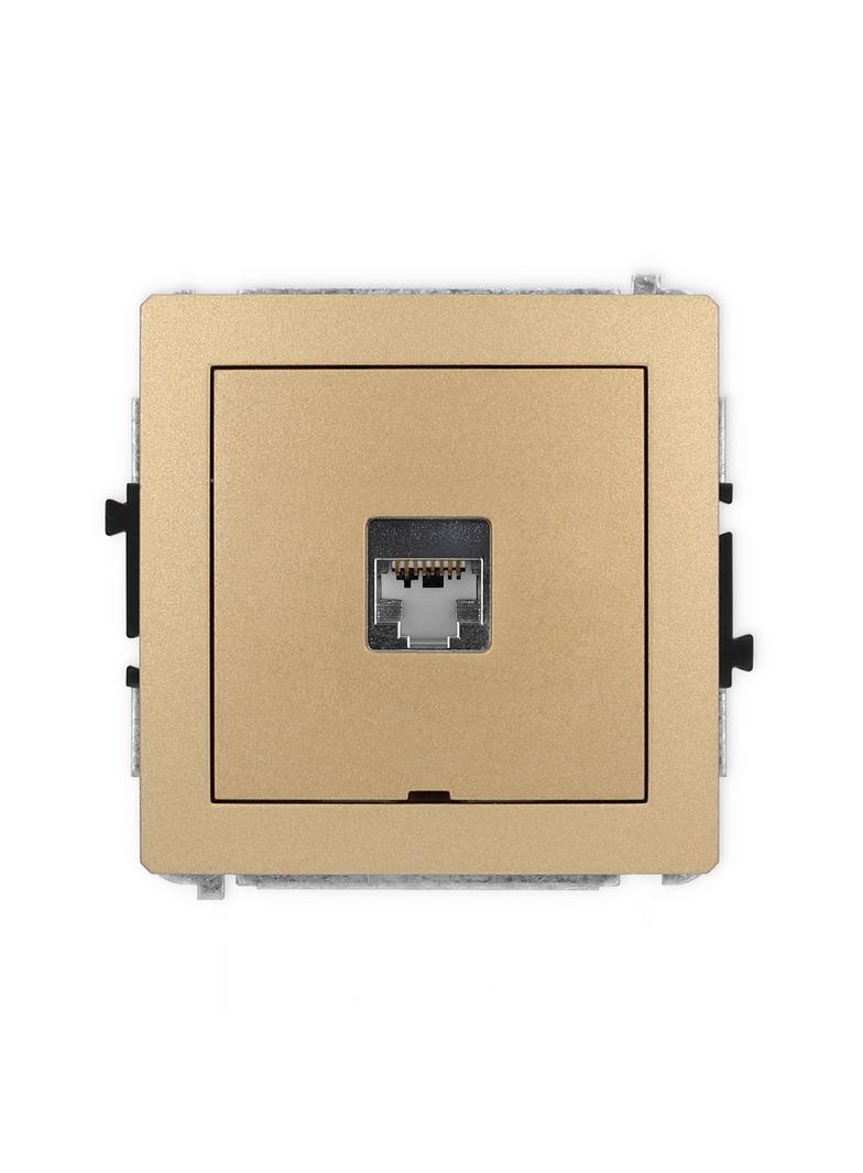 DECO Mechanizm gniazda komputerowego pojedynczego 1xRJ45, kat. 5e, ekranowany, 8-stykowy, bez pola o