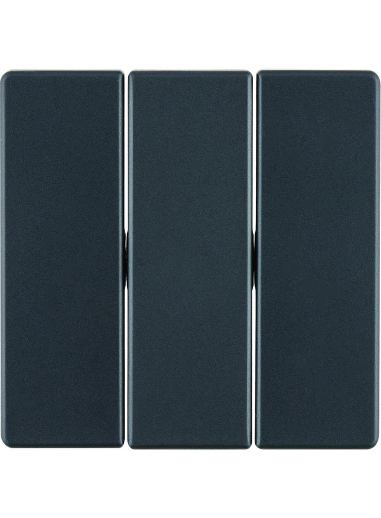 BERKER Q.x Klawisze do łącznika 3-klawiszowego antracyt aksamit 16656086 HAGER