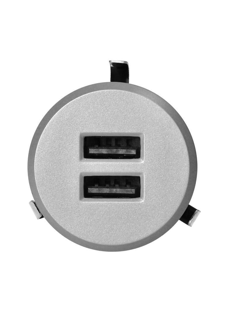 Ładowarka 2xUSB (typ A, 3,4A) wpuszczana w blat, srebrna OR-GM-9019/G ORNO