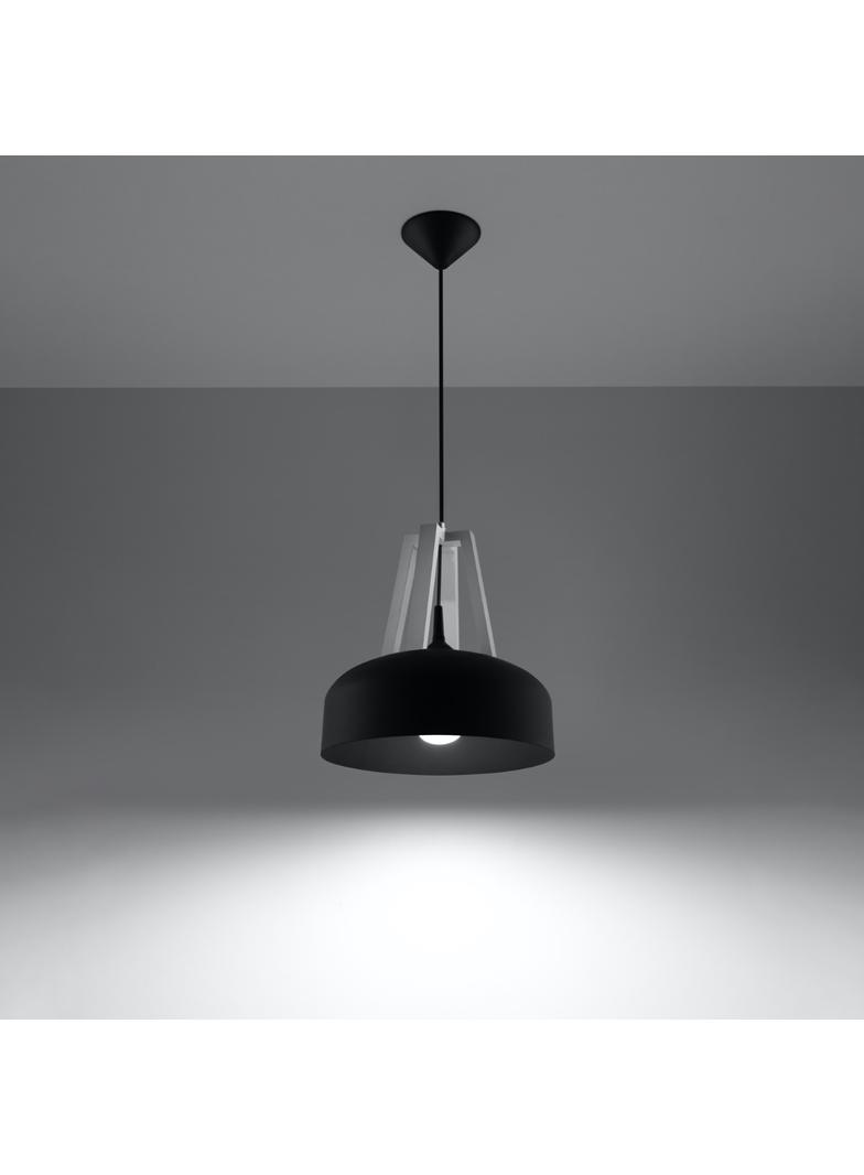 Sollux Lampa wisząca CASCO czarna/biała SL.0389