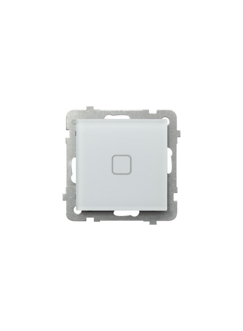 Sonata Touch Łącznik dotykowy jednobiegunowy z podświetleniem Białe szkło szronione