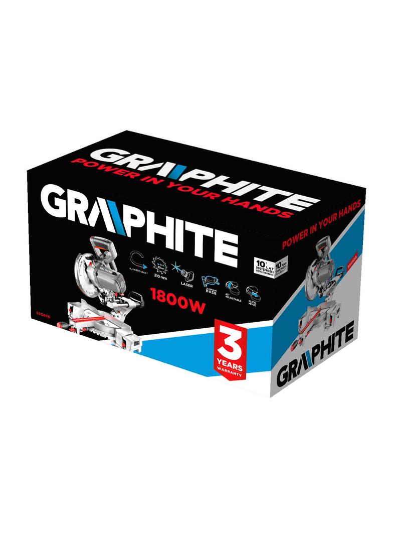 Pilarka ukosowa 1800W, tarcza 210 x 30 mm, 24T TCT