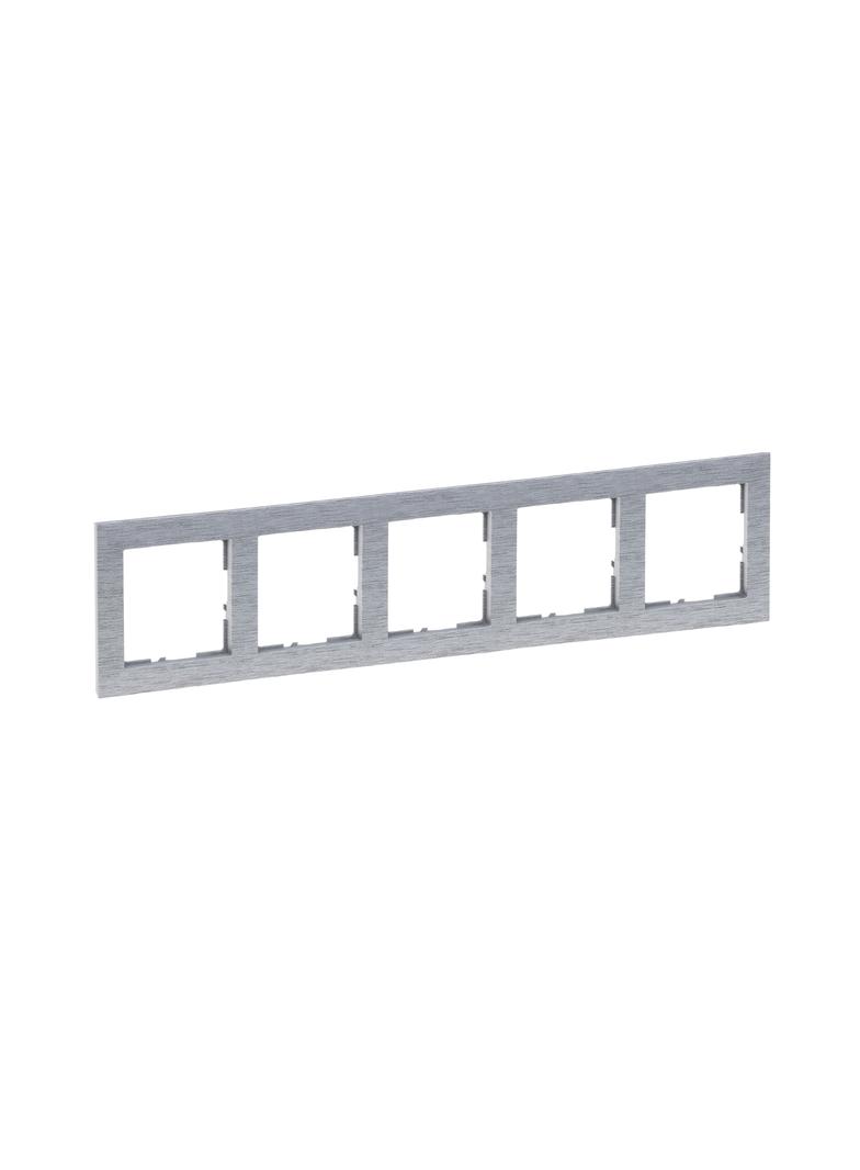 Suno Ramka Pięciokrotna 5-Krotna Aluminium Szczotkowane 721565 LEGRAND