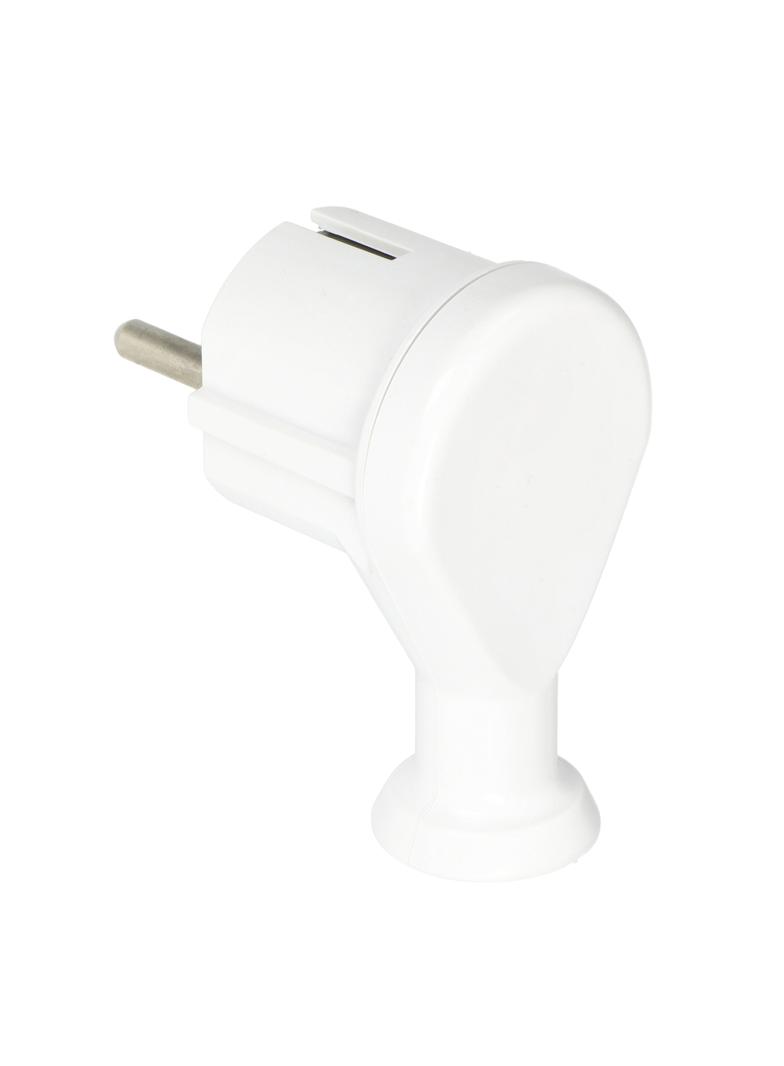 Wtyczka kątowa 2P+Z, Uni-Schuko, biała OR-AE-13261/W ORNO