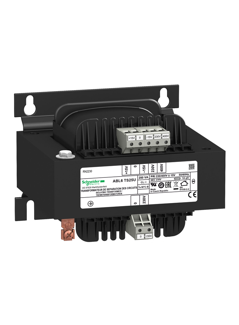 Phaseo, separacyjny transformator napięcia, wejście 230...400 V, wyjście 1 x 230 V, 250 VA