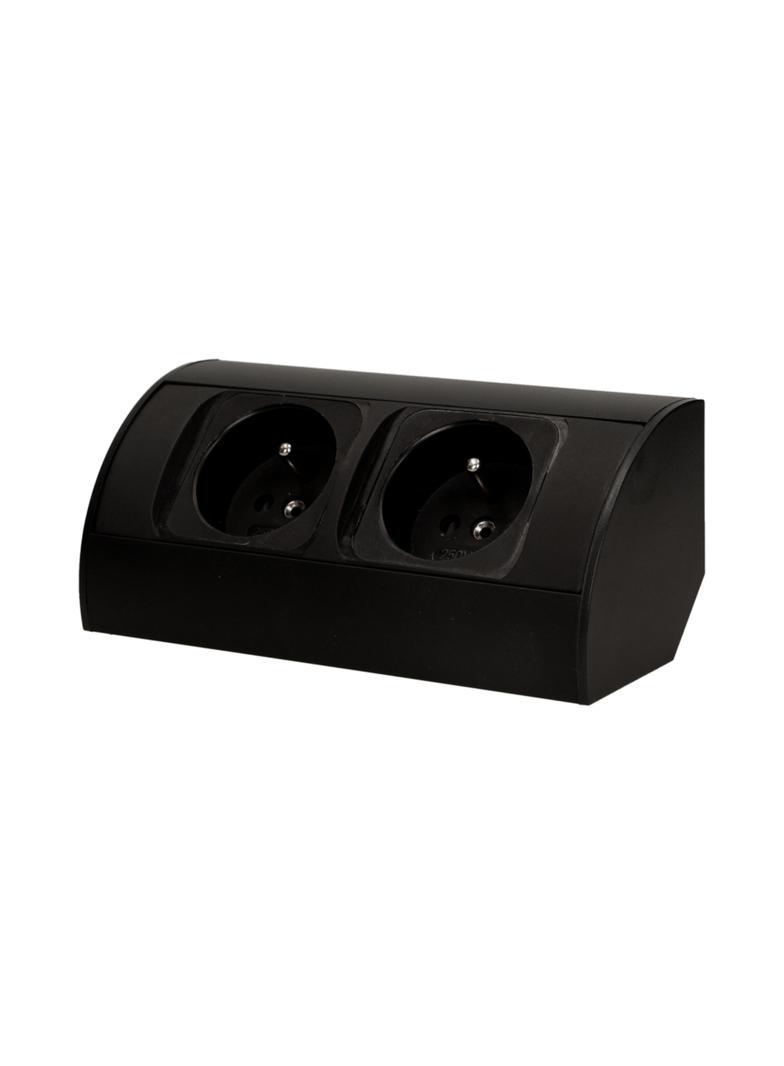 Gniazdo meblowe bez wyłącznika 2x2P+Z czarne OR-AE-1303/B ORNO