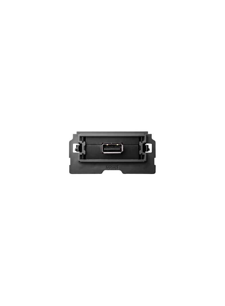 Simon 100 Gniazdo USB pojedyncze 2.0 typ A żeńskie (mechanizm 1/2 bez ramki montażowej) zaciski śrubowe 10000561-039 KONTAKT