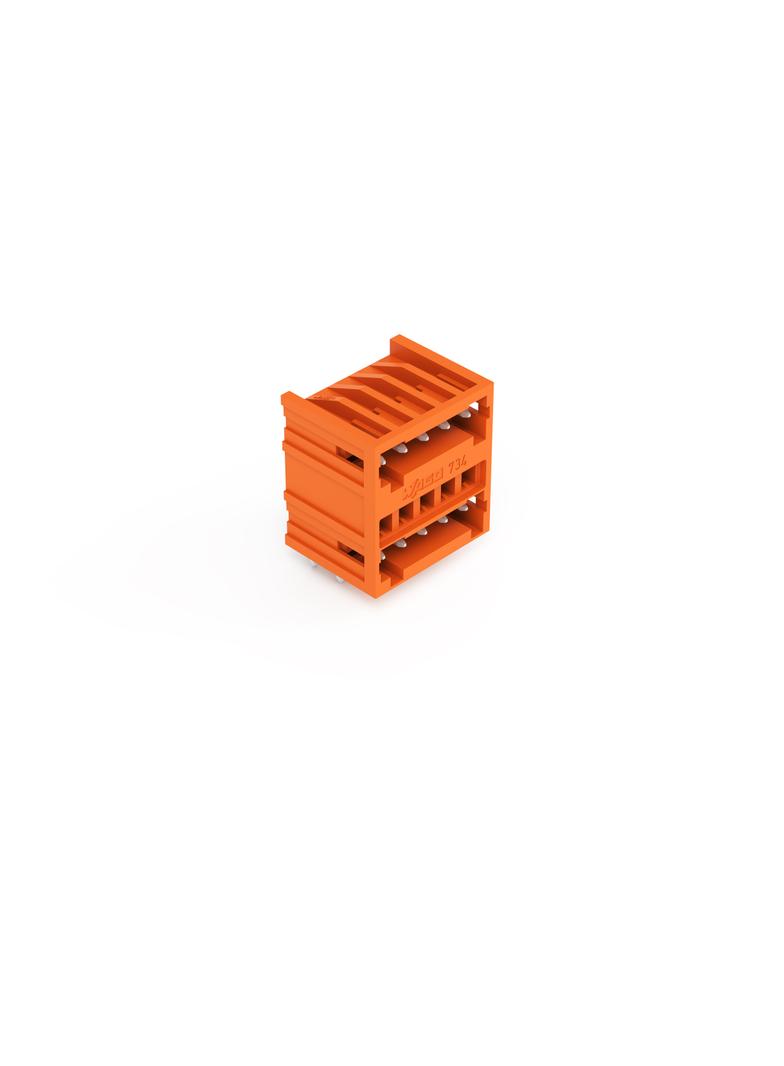MCS-MINI dwupiętrowy wtyk 2 x 5 bieg. pomarań. raster 3,81 mm /100szt./ WAGO