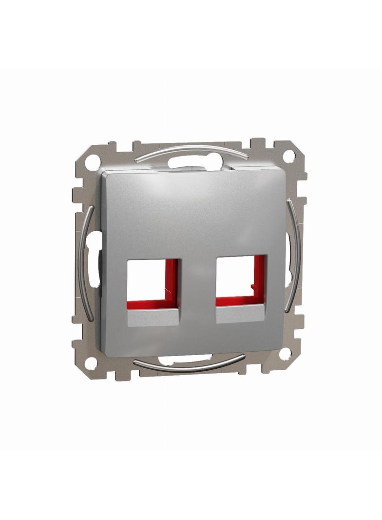 Sedna Design & Elements Płytka centralna KRONE kat. 5e/6 UTP srebrne aluminium SDD113441C Schneider