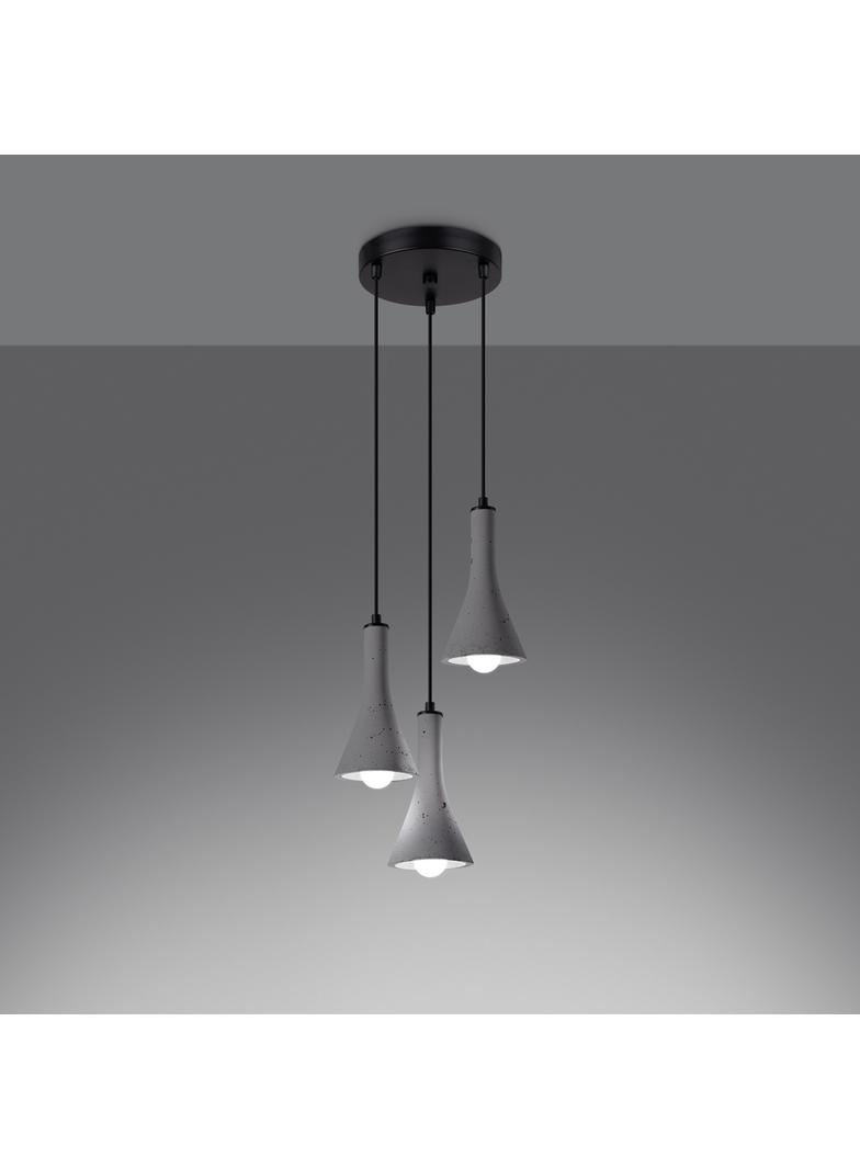 Sollux Lampa wisząca REA 3P beton SL.1226