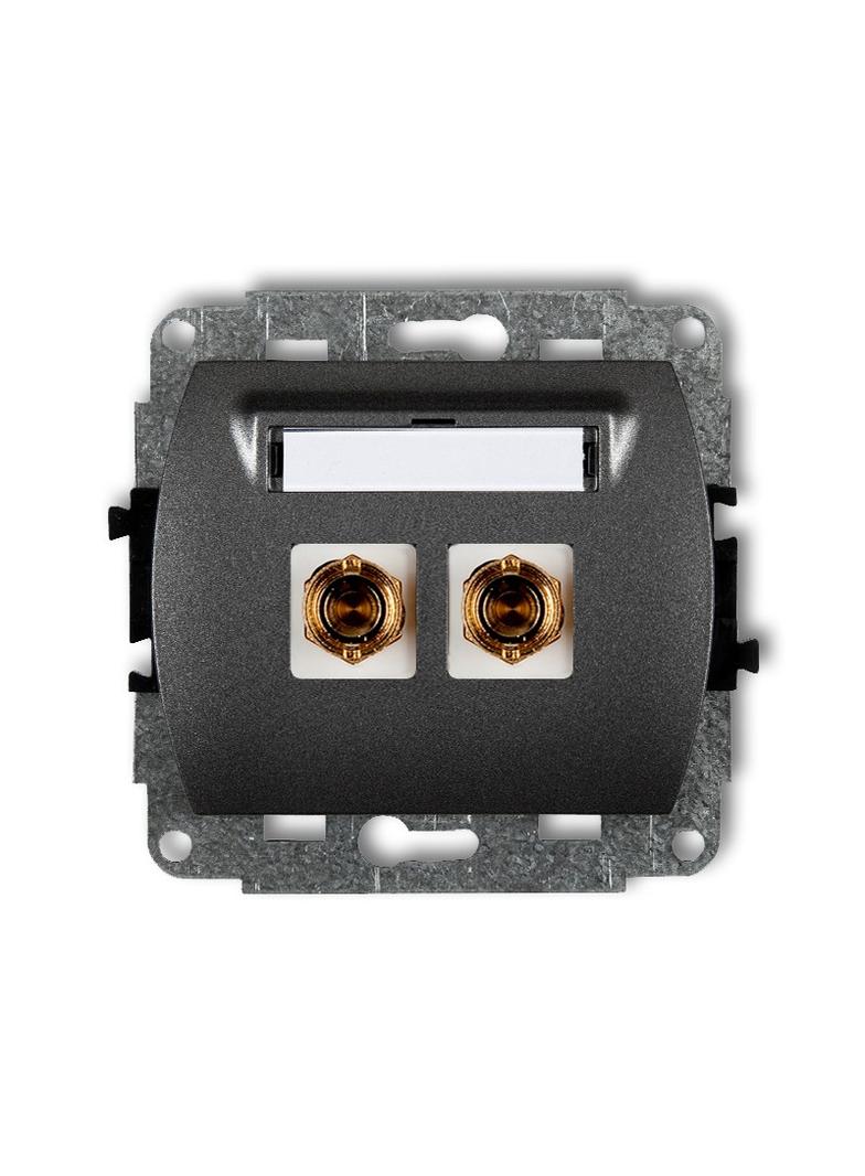 TREND Mechanizm gniazda głośnikowego pojedynczego (typu banan - czerwony i czarny, pozłacany, 4 mm2,