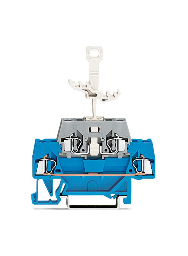 złączka dwupiętrowa L/rozłączalna 2,5 mm2 niebieska/szara